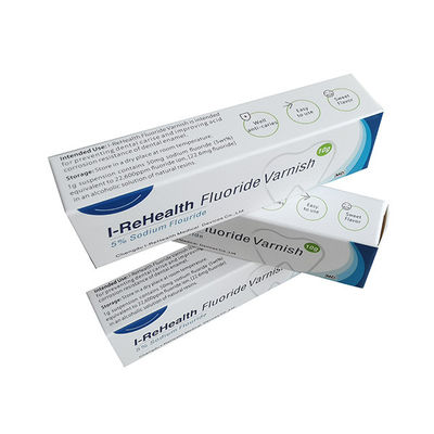 Verniz amarelo de secagem rápido pediatra do fluoreto com sabor saboroso