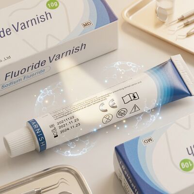 Verniz de flúor de sódio a 5% com sabor a melão, certificado CE ISO, para prevenção de cáries dentárias