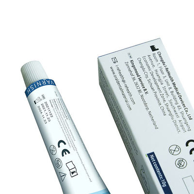 Verniz pediatra pegajoso de secagem rápido do fluoreto para os dentes sensíveis 10g