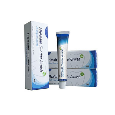 Verniz pediatra pegajoso de secagem rápido do fluoreto para os dentes sensíveis 10g