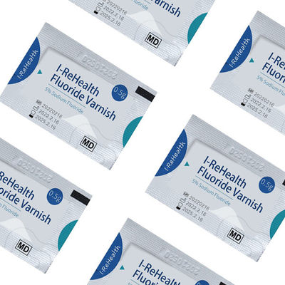 verniz de secagem rápido do fluoreto do sódio do gosto 5% do fruto 0.5g no hospital dental